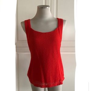 ✳️ Blood Orange Lace Back Zip Shell